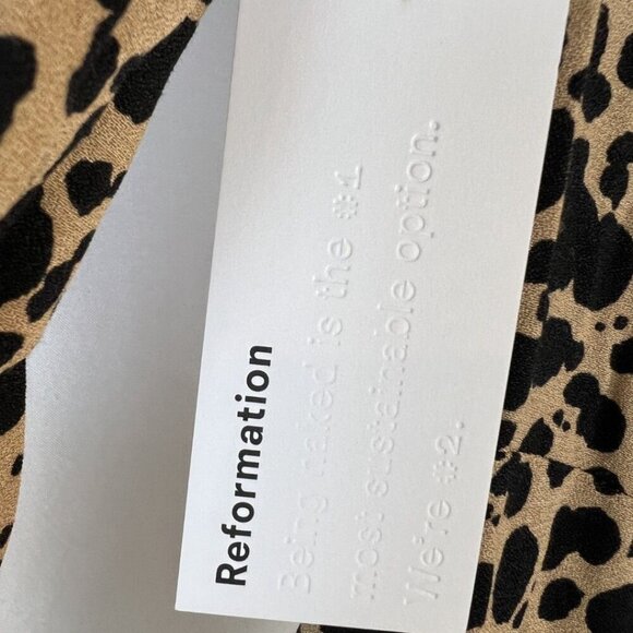 NWT Reformation Port Leopard Print High Neck Midi Dress $218 - Picture 13 of 14